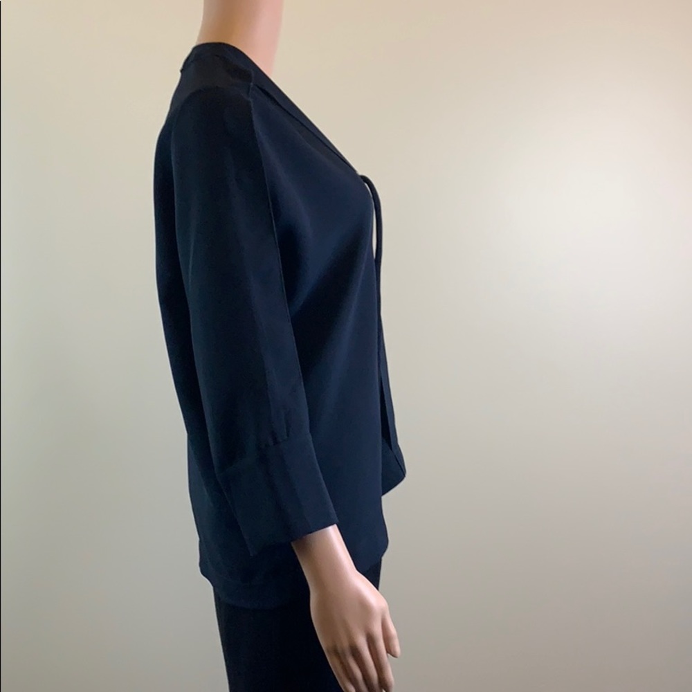 IRO navy Ali’s lace-up blouse Sz34/US 2 - Picture 6 of 8